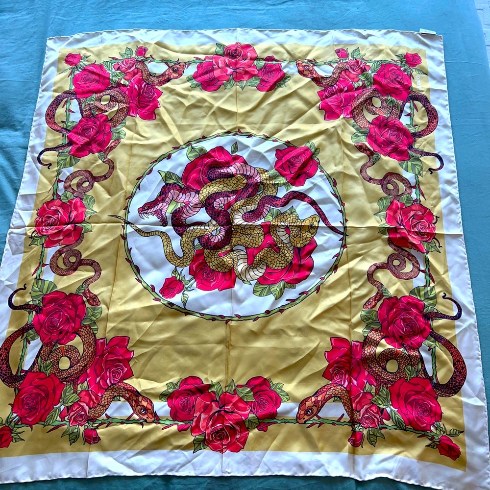 100% silk scarf, 90cm x 90cm